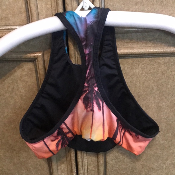 Palm Tree with Rhinestones Racerback SwimTOP - Picture 3 of 6